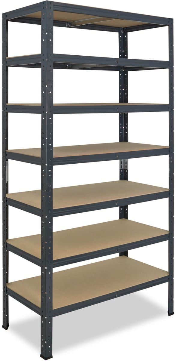 Shelfplaza HOME metalen stellingkast - 180x120x30 cm - antraciet - 7 planken