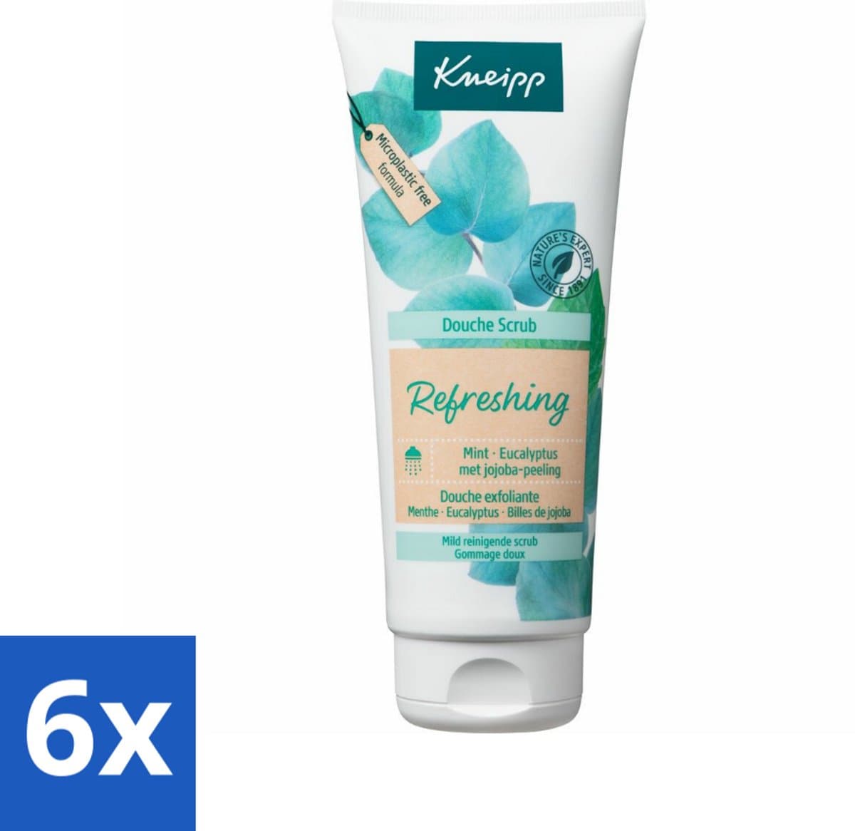 Kneipp - Douche scrub - Refreshing - Mint & Eucalyptus - 200 ml - Voordeelverpakking - 6 stuks