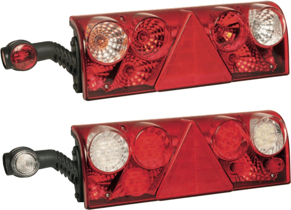Aspock Europoint 2 achterlicht rechts met markeringslicht en kentekenverlichting (met 1x ASS2 7-polig)