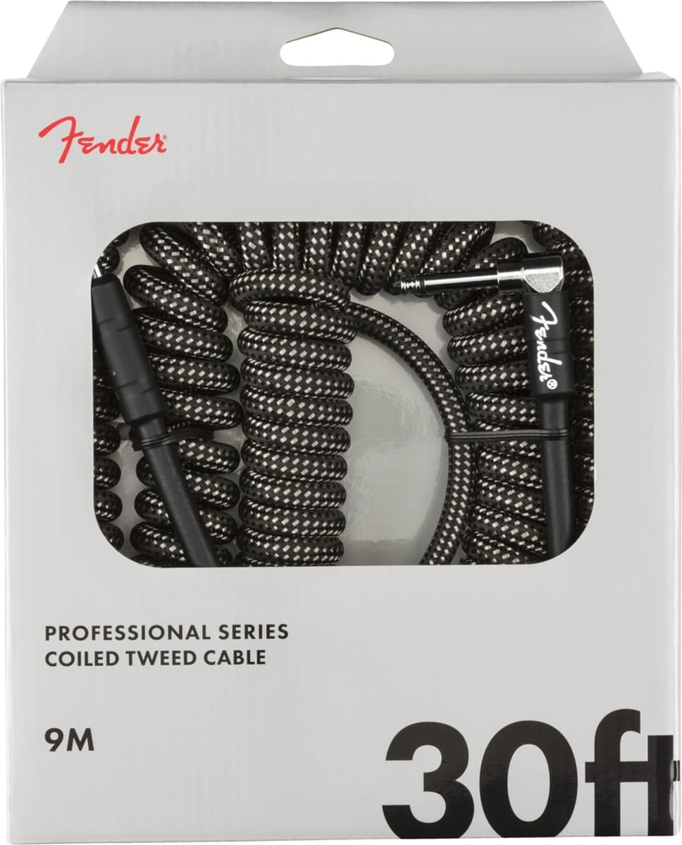 Fender Professional Coil Cable 30" Grey Tweed Gitaar Kabel