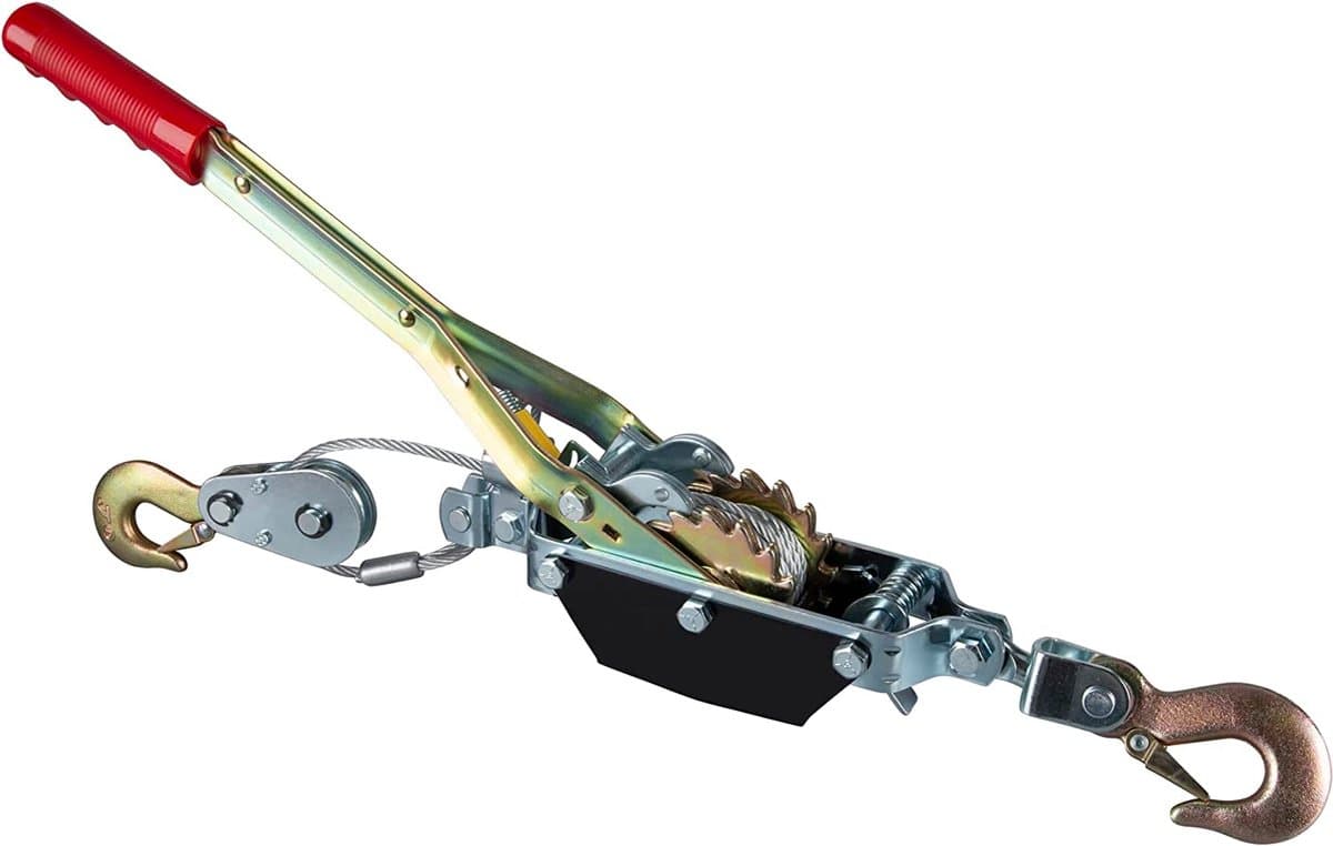 Handtakel met kabel 2 ton met 2 haken - Handlier - Spanningtrekker - Power Puller