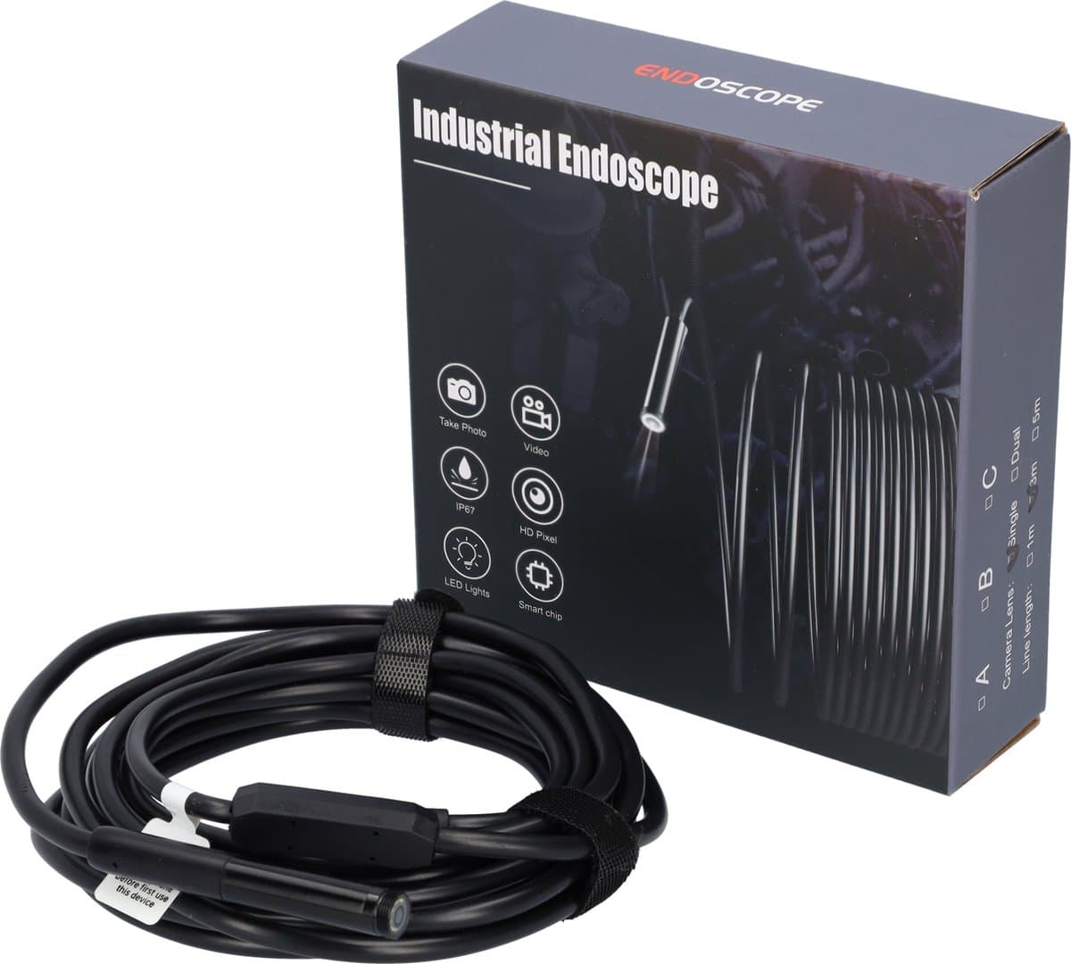 Endoscoop Camera 3-in-1 - USB-C Oplaadbaar - Waterdicht! - Inspectiecamera Met Verlichting - 3 Meter Lang