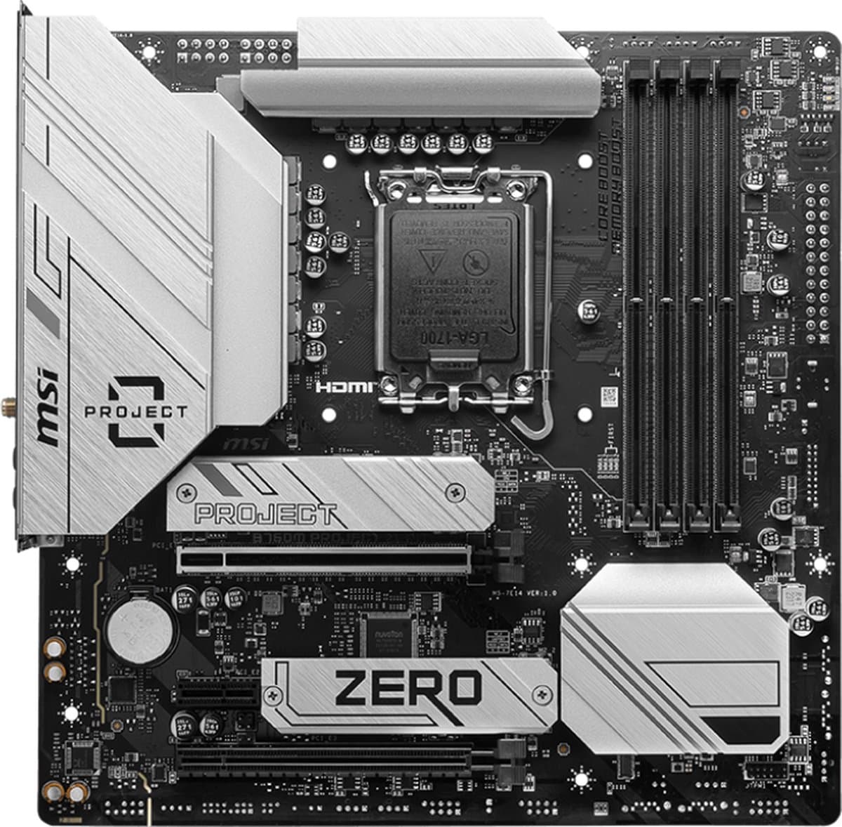 MSI B760M Project Zero Intel B760 LGA 1700 micro ATX