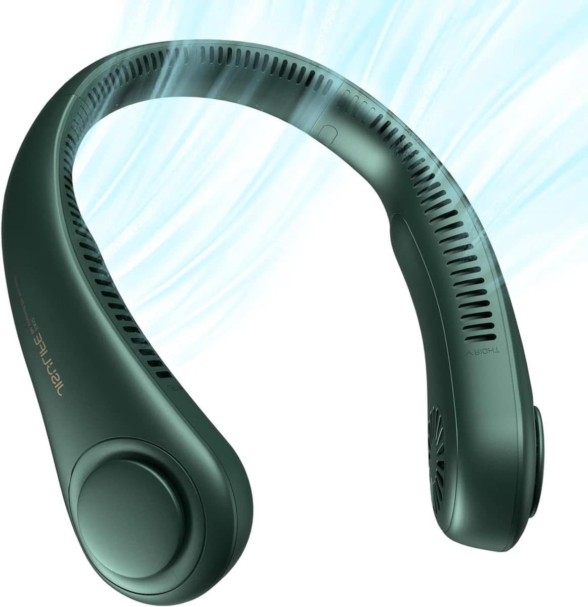 Portable Neck Fan Rechargeable Hands-free Bladeless 4000mAh Battery Operated - Personal Fan Leafless Headphone Design - USB Powered