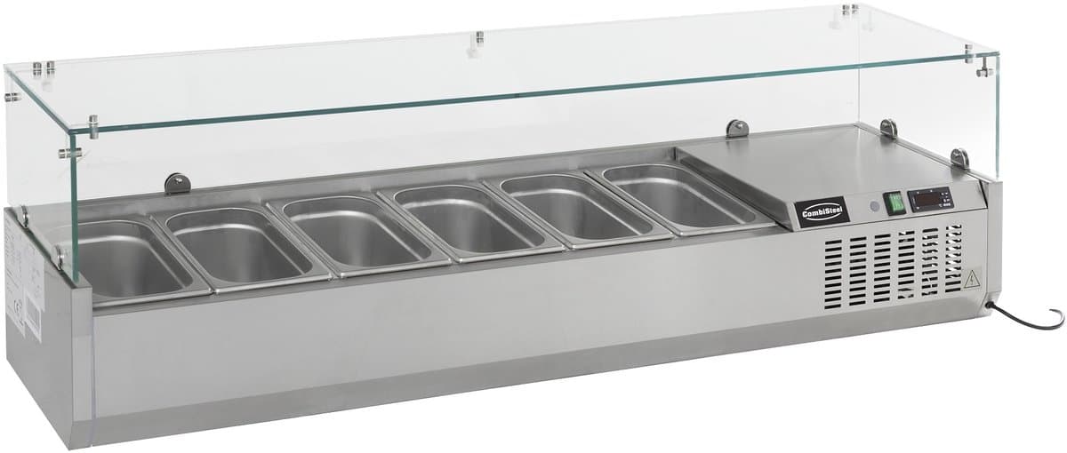 Combisteel Opzetkoelvitrine - 6x 1/3 GN - 1400x395x435mm