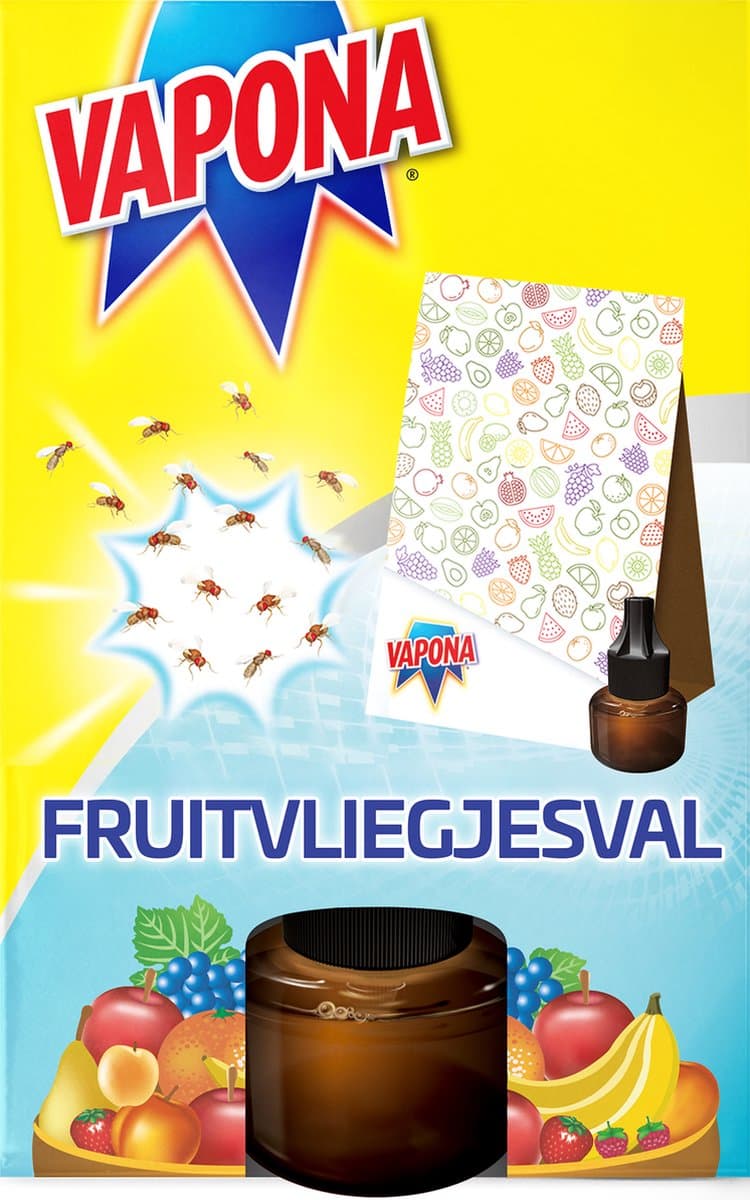 Vapona - Fruitvliegjesval - - Langdurige Werking - Ononderbroken Actie - Insectenbestrijding - Insectenval - 40 ml