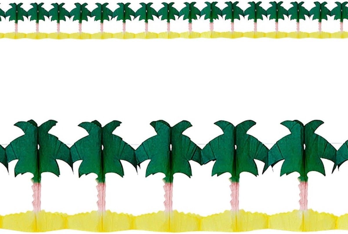 Widmann Tropisch/Hawaii slinger - palmbomen slingers - 4 meter - van papier