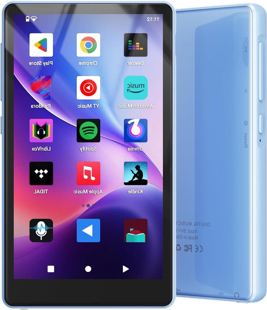 MP3 Speler Bluetooth Wifi - Muziekspeler Draagbaar - Muziek Streamen Luisteren - 4.5-inch HD Touchscreen - 160GB Opslag - Blauw