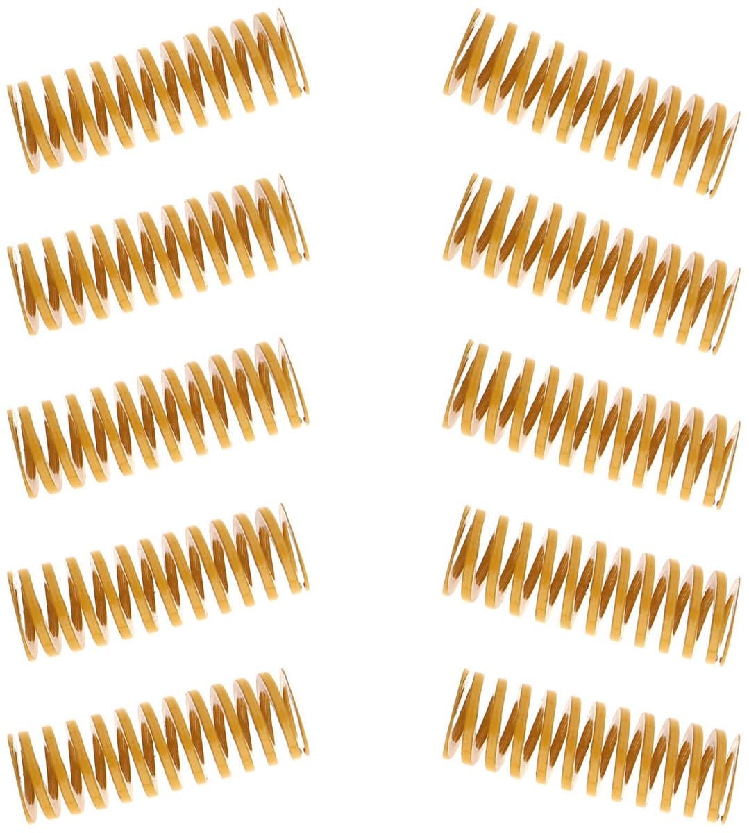 10x Gele Compressie Veren voor 3D Printer Verwarmd Bed (8x25mm)
