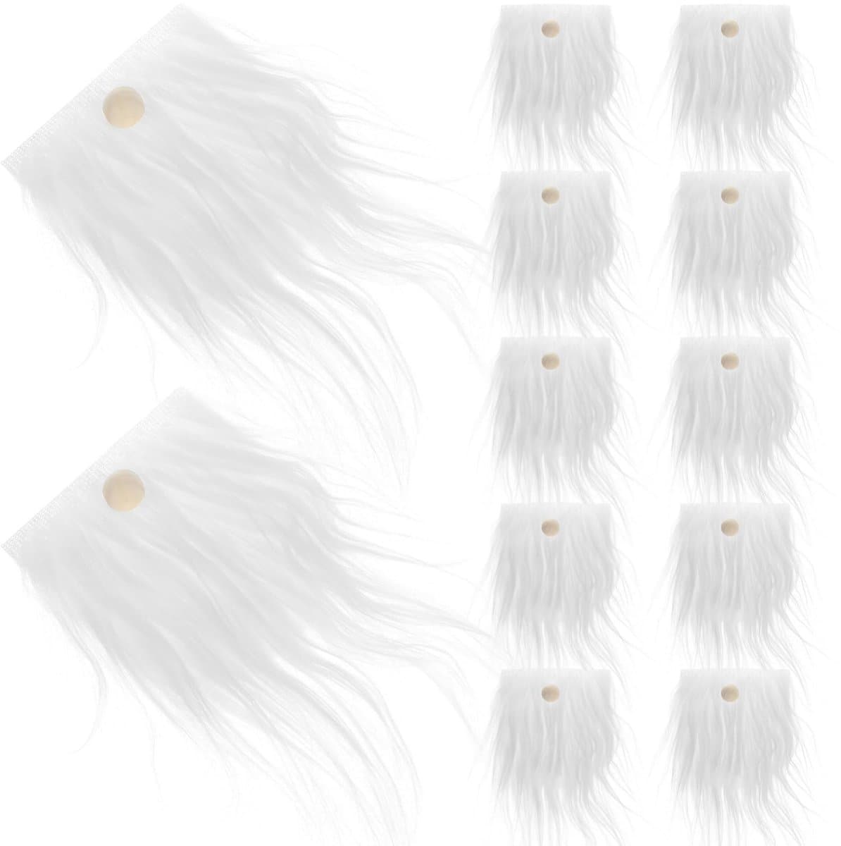 Dailygoods- Nepkralen set - 12 Kunstkabouterharen - 12 Houten Babollen - Knutselmateriaal voor Kinderen - Doe-het-zelf Decoraties - Veilig en Lichtgewicht