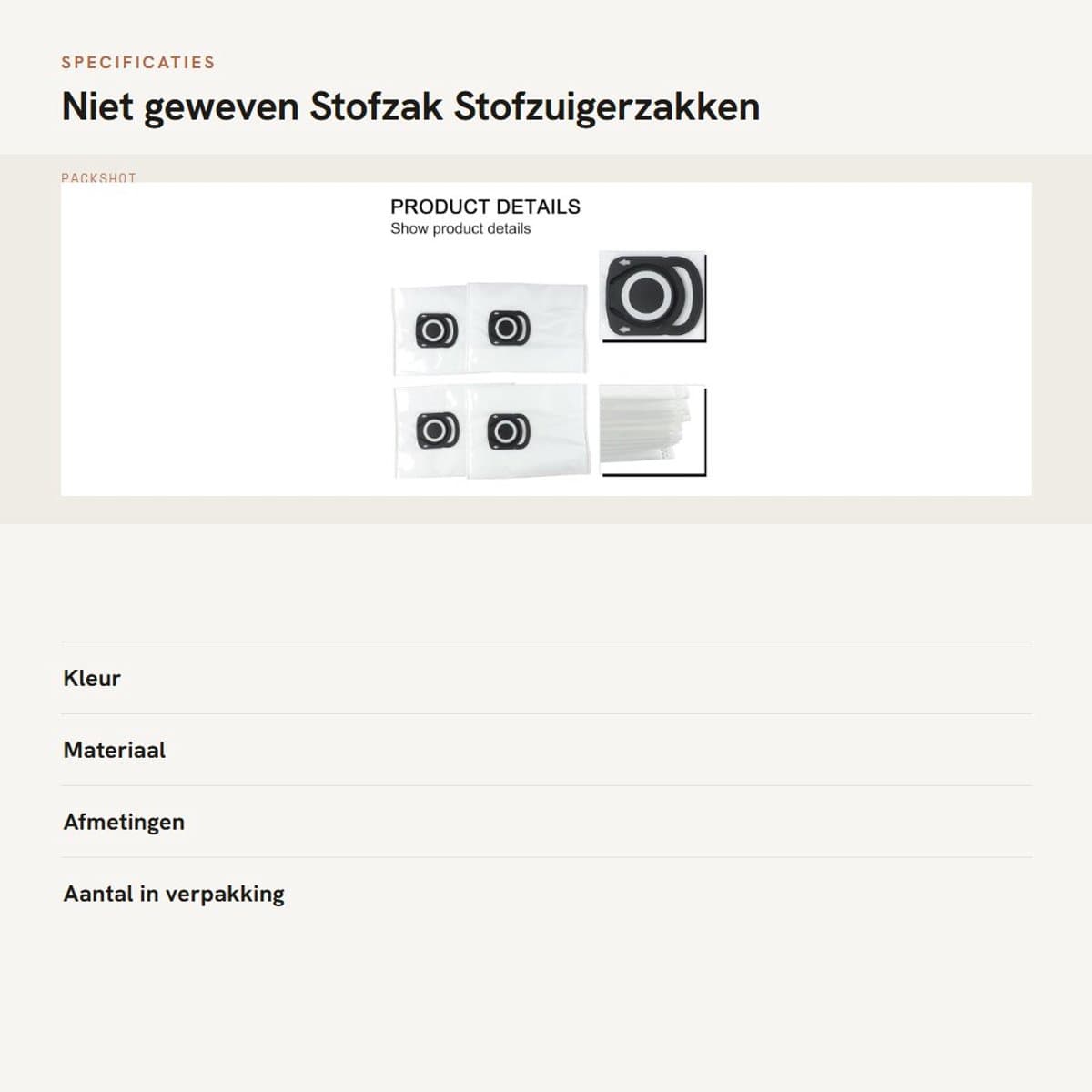 Dailygoods- Stofzak Perfecte Pasvorm - Stofzuigerzak - Hoge Filtratie Capaciteit - 10 Stuks - Voor X-Plorer Serie 75 S+ - Eenvoudig te Installeren