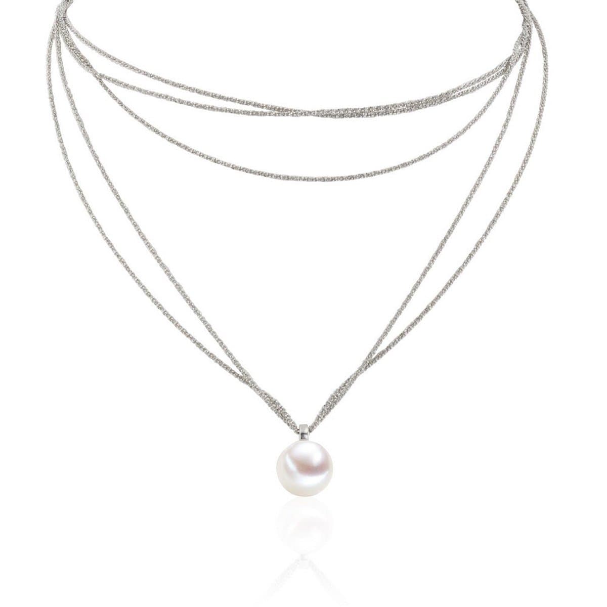 Luna-Pearls - 216.0967 - Collier - Dames - 925 zilver - Zoetwater gekweekte parel 11,5-12 mm - 45 cm