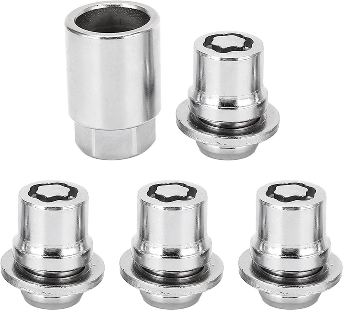 Dailygoods- Wielslotmoeren Antidiefstalset - Gelegeerd Staal - 4 Stuks - Maat 12mm x 1.5 - Geschikt voor 2002-2022 - Betrouwbare Beveiliging - Wielmoeren