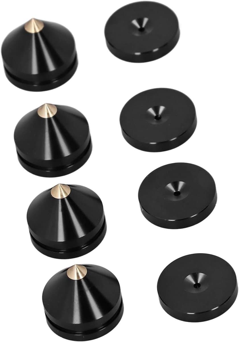 Speaker Spikes - Vloerbeschermers Isolatiepads - Muziek Luisteren - Verbeterde Geluidskwaliteit - Set van 4 - Metaal