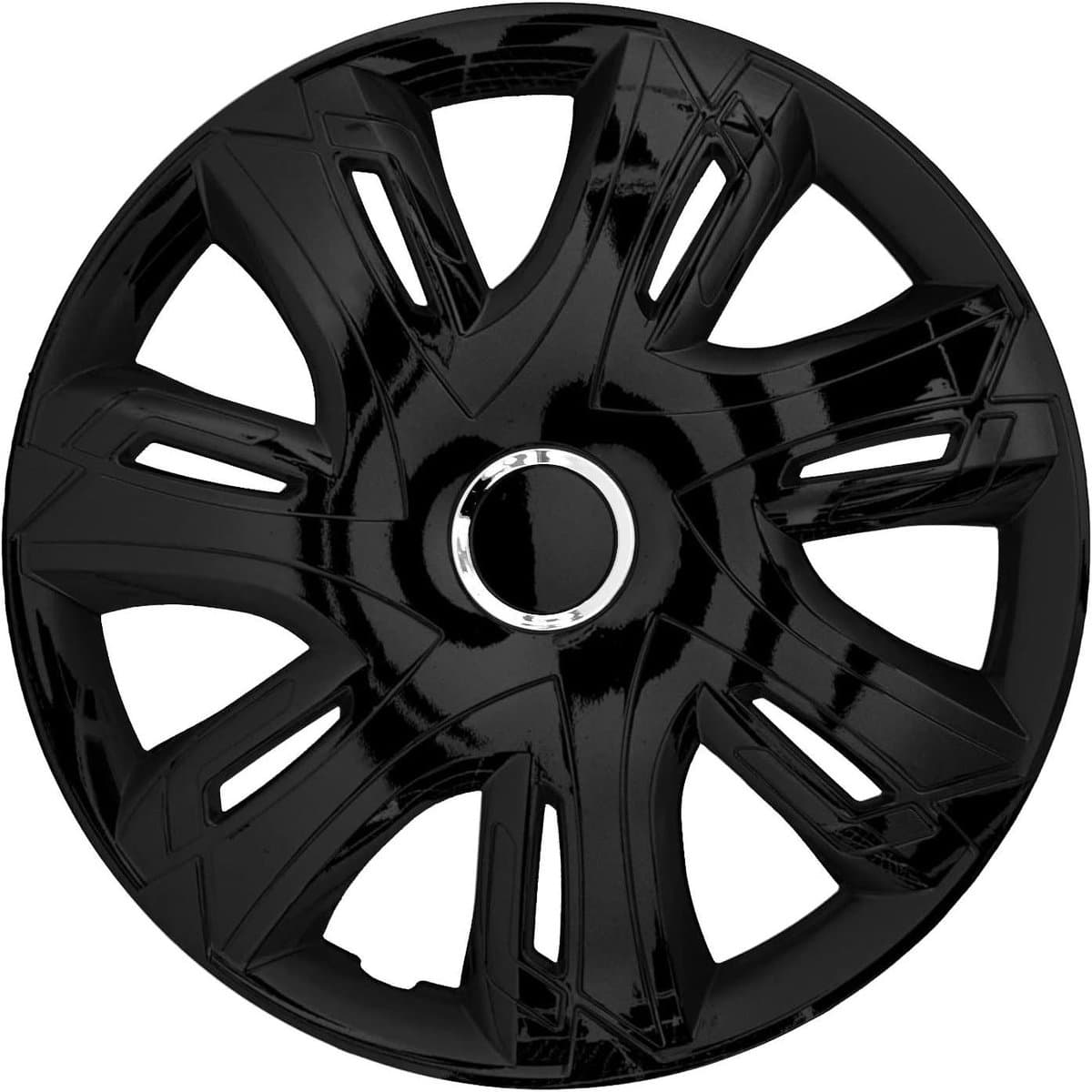 Wieldoppen Set - Velgen Covers - Auto Beschermen - Slagvast Materiaal - 16 inch - Zwart Gelakt