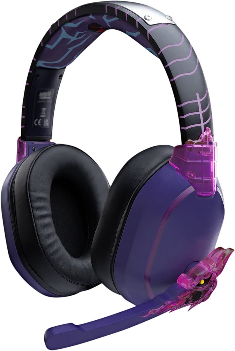 LEXIP Sasuke "Revenge" gaming headset - Exclusief Naruto Shippuden anime design - Bedraad en draadloos - Bluetooth 5.1 - Multiplatform - zwart, paars