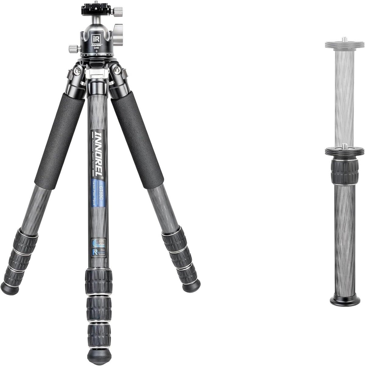 Professioneel Carbon Statief voor DSLR Camera - Sterk & Lichtgewicht met 360° Panoramische Balhead