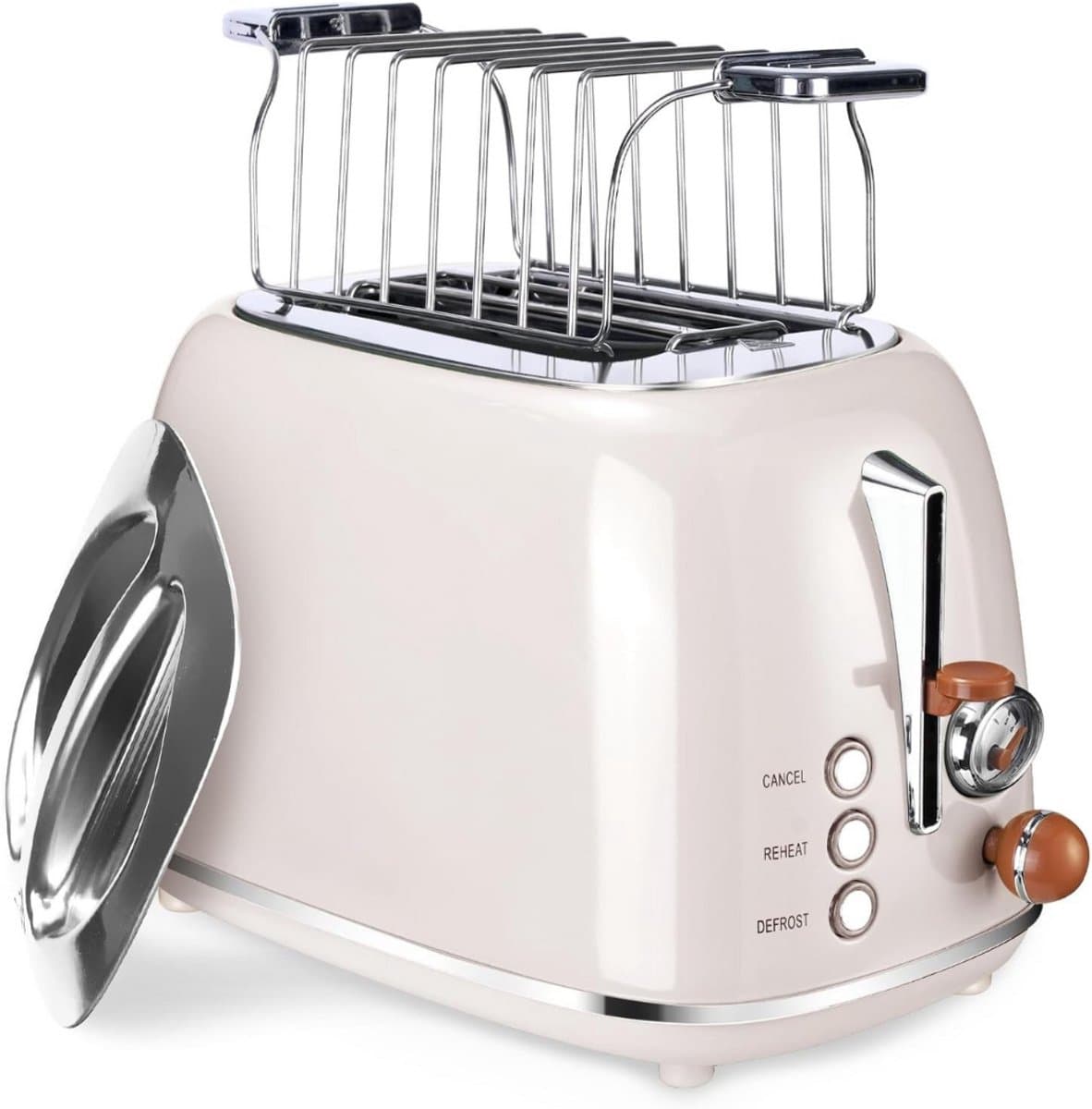 MMM® Broodrooster Retro - Broodrooster - Broodrooster Wit- Wit- 28 cm x 16 cm x 19 cm
