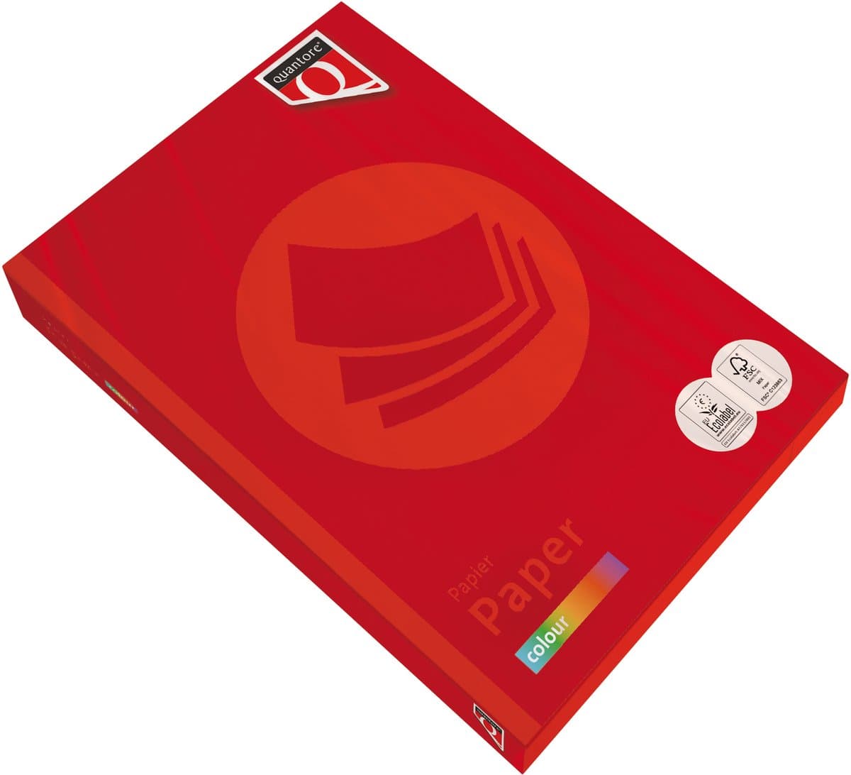 Kopieerpapier quantore colour a3 120gr felrood