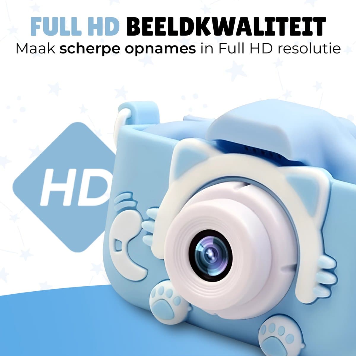 EITIKA Digitale Kindercamera HD 1080P 32 GB Inclusief SD Kaart – Nederlands - Fototoestel Voor Kinderen – Extra veilig - Vlog Camera – Nederlandstalig – USB Oplaadbaar – Digitaal Kinderfototoestel