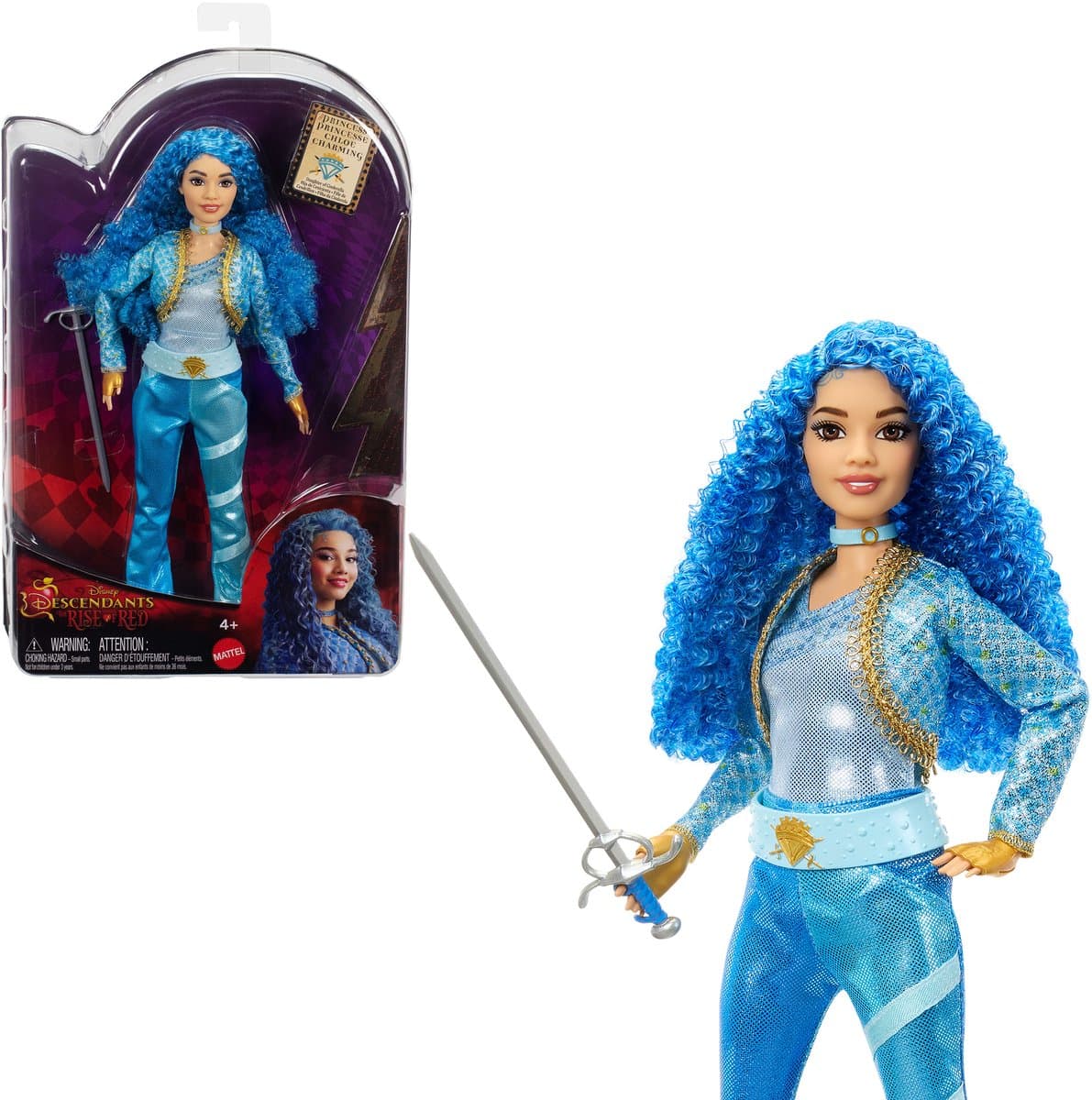 Mattel Disney pop Chloe Assepoester dochter Descendants 4 blauw.