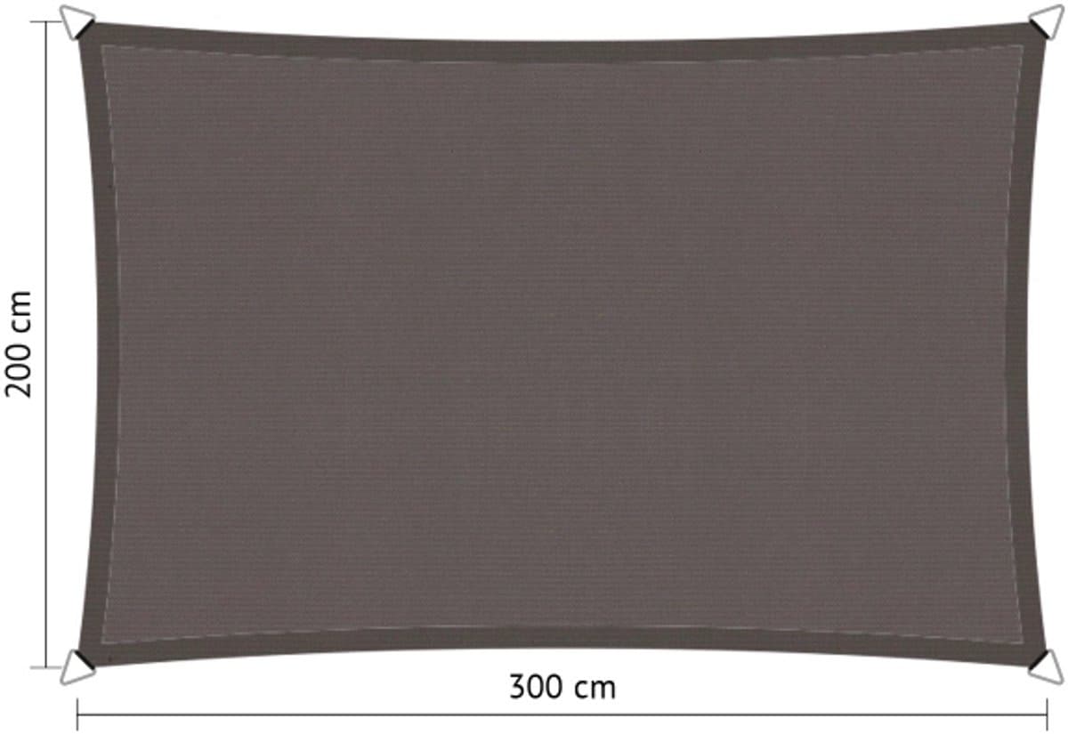 Schaduwdoek waterdicht 5x5x7,1 driehoek 90 graden Grey