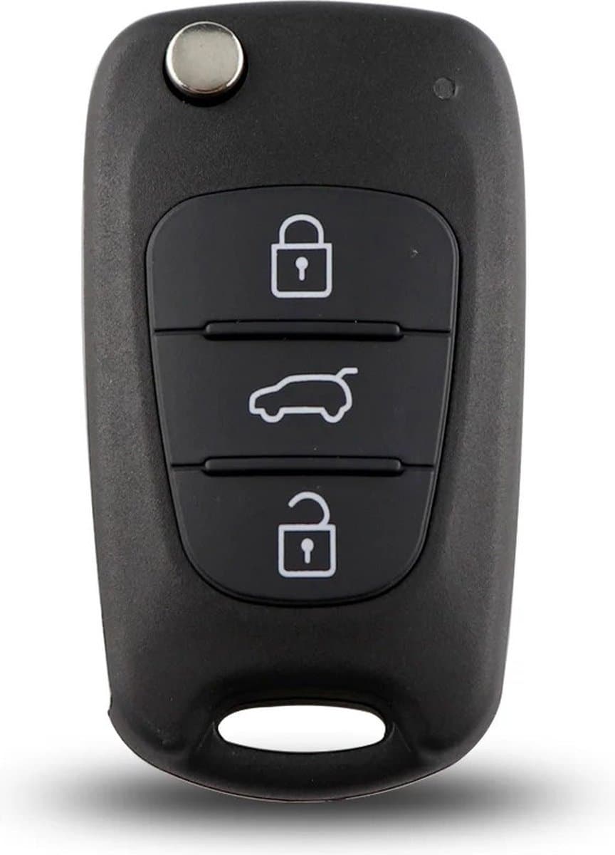 XEOD Autosleutelbehuizing - sleutelbehuizing auto - sleutel - Autosleutel / Geschikt voor: Hyundai / Kia 3 knops Freesgroef rechts