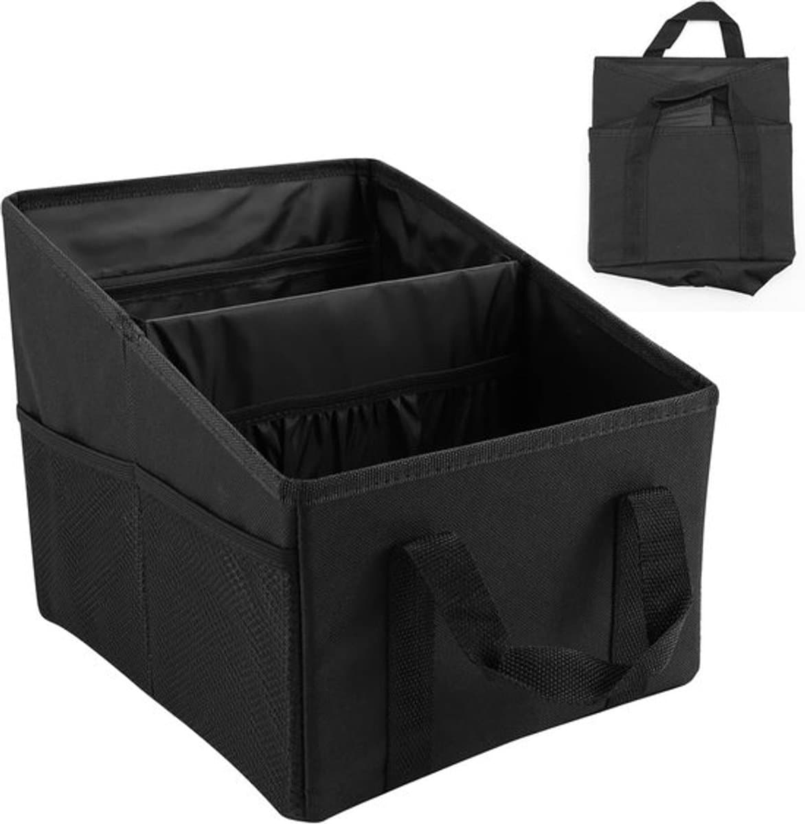 Passagiersstoel Auto-Organizer - Vouwbare Opbergdoos - Achterbank Organizer met Handvatten en Mesh Vakjes