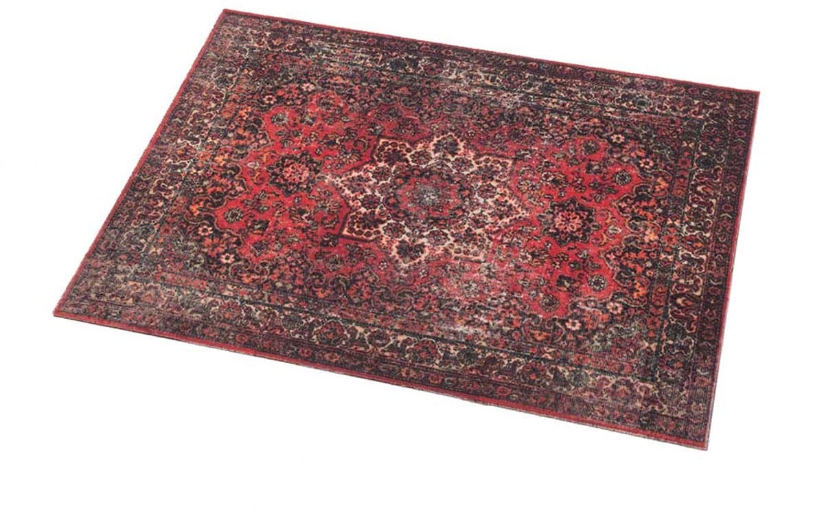 DRUMnBASE Pedal & Amp Stage Rug Pedalboard Mat Vintage Persian Original Red (80 cm x 60 cm)
