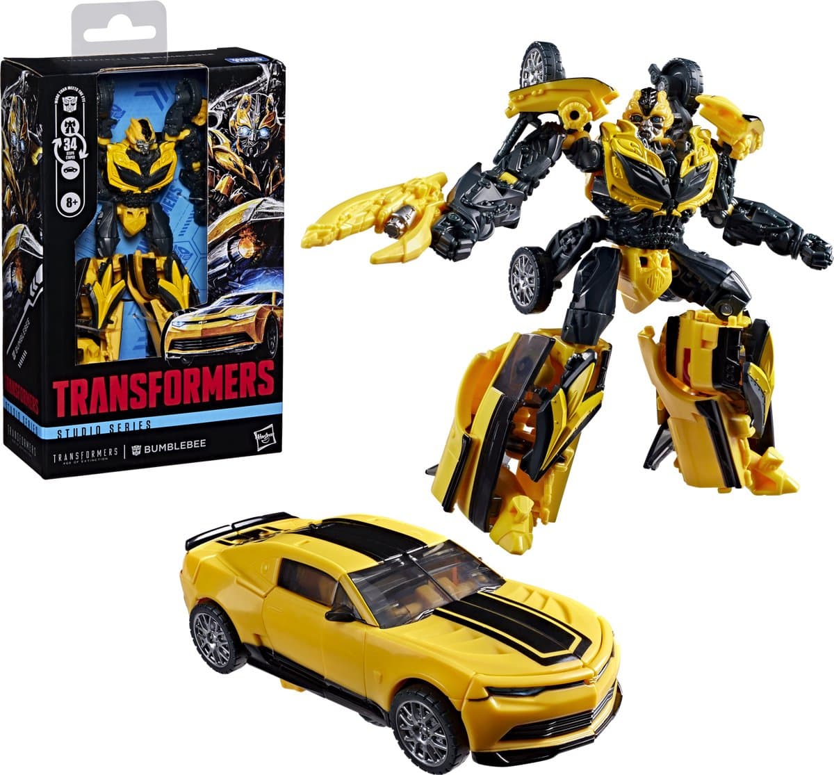 Transformers Studio Series Bumblebee, Transformers: Age of Extinction Deluxe Class 5-Inch Converting Action Figure, Robot Toys for 8+