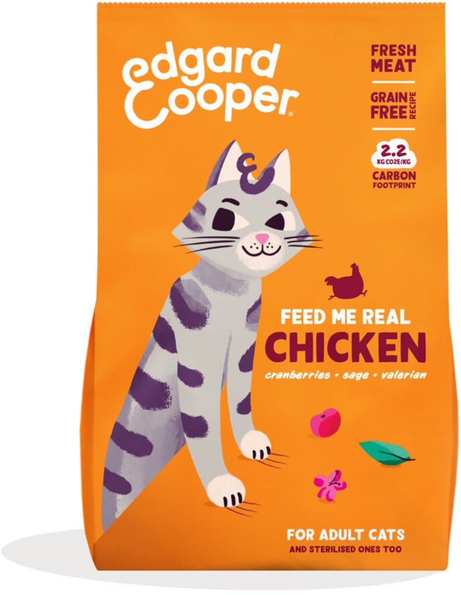 4x Edgard & Cooper Kattenvoer Adult Kip 2 kg