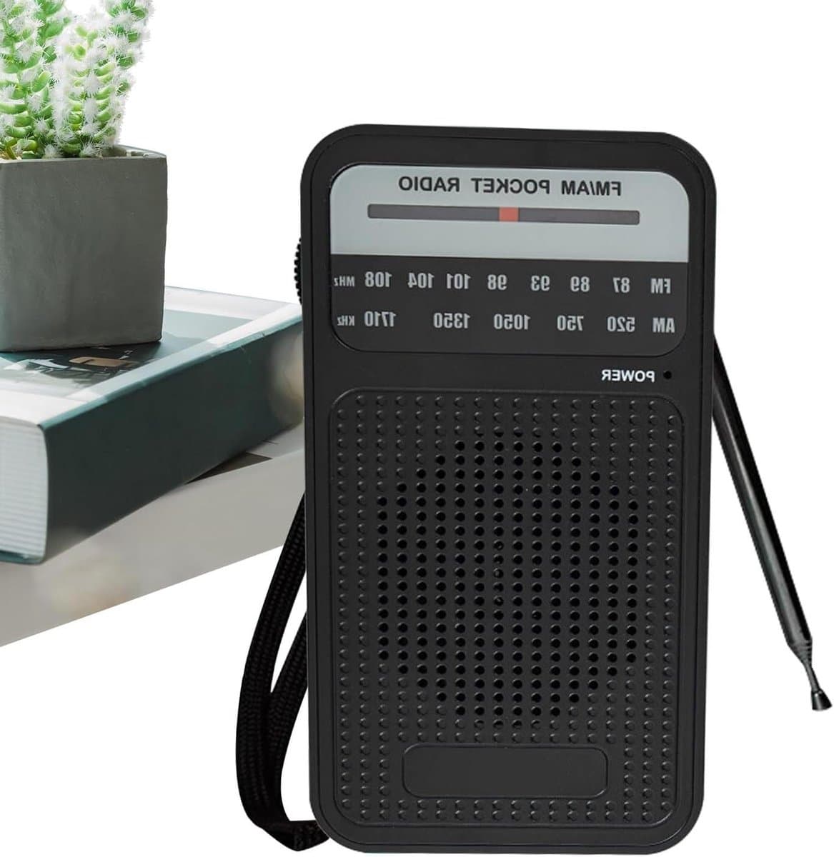 Draagbare Batterijradio - Zakradio Speaker - Outdoor Luisteren - Dubbele Band Ontvangst - 13x7.2x3.1cm - Zwart