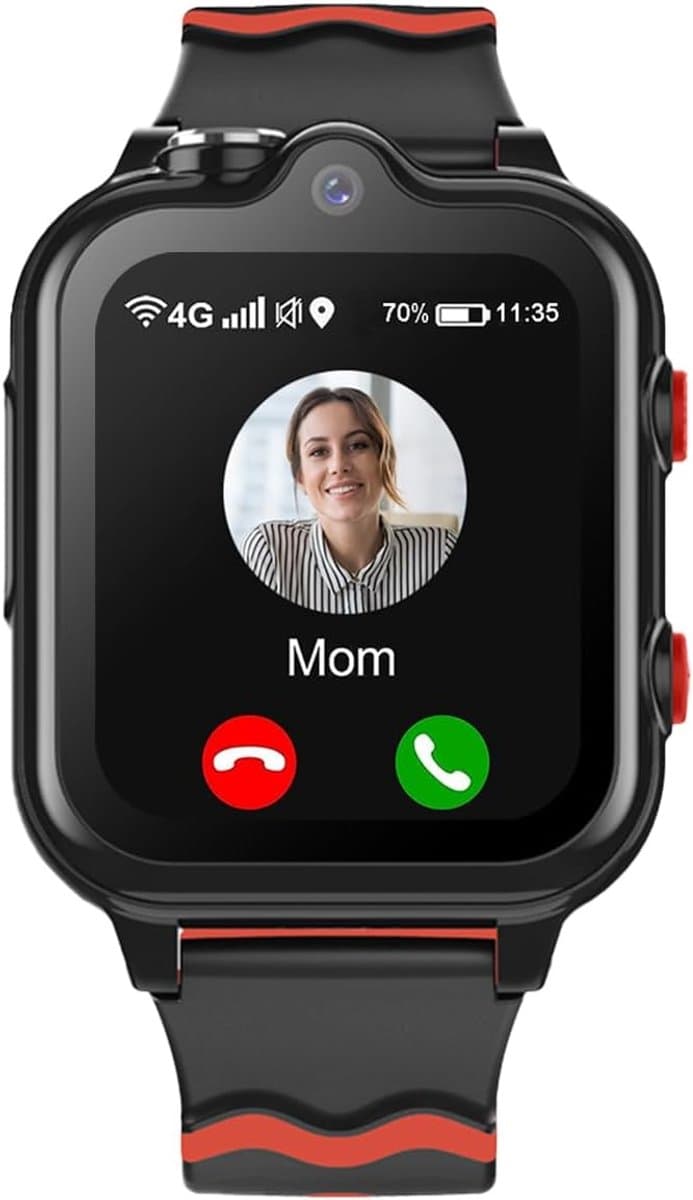 Kinderen Smartwatch - Kinderhorloge GPS - Veiligheid Thuis - 4G Video Bellen - Niet gespecificeerd - Zwart