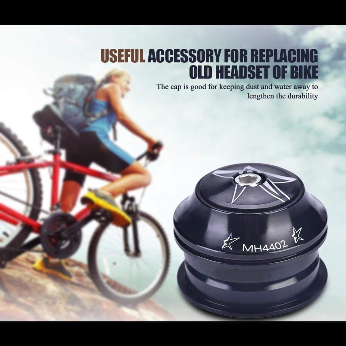 Dailygoods - Fiets headset - Threadless Road Bicycle headset - Duurzaam en roestvrij - Zwart - Perfecte pasvorm - Ideaal voor fietsers - Geschikt voor...
