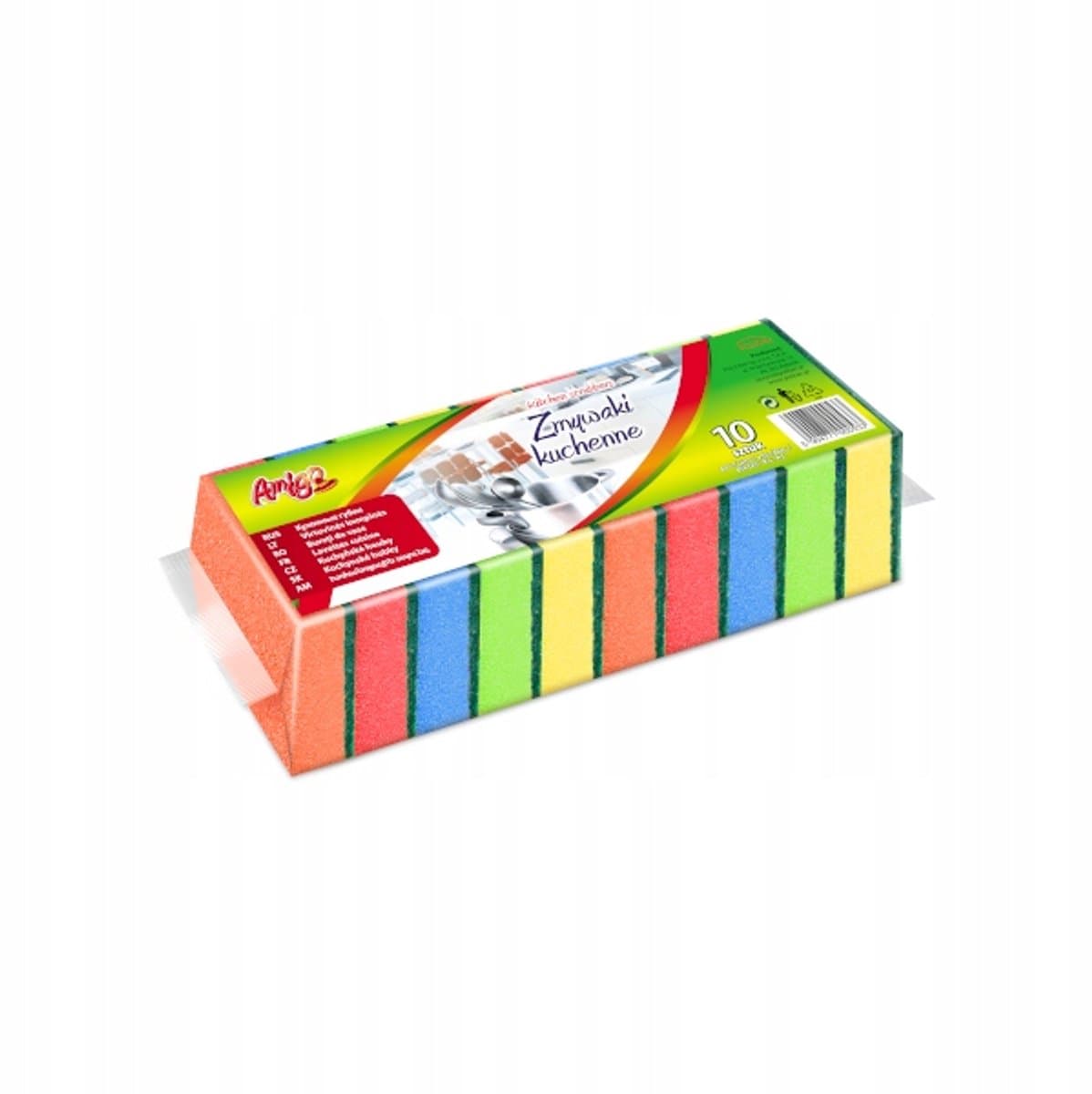 Amigo Keukensponzen 10 Stuks - Kleurrijk, Dubbellaags, Krachtig