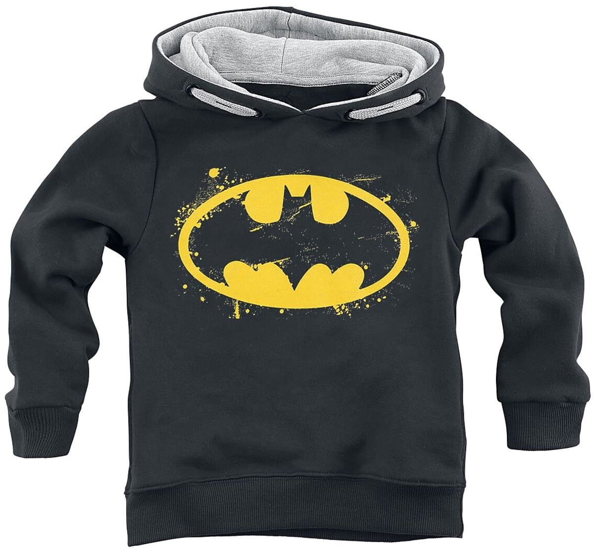 Batman Kids - Spray Logo Trui met capuchon - zwart - 128