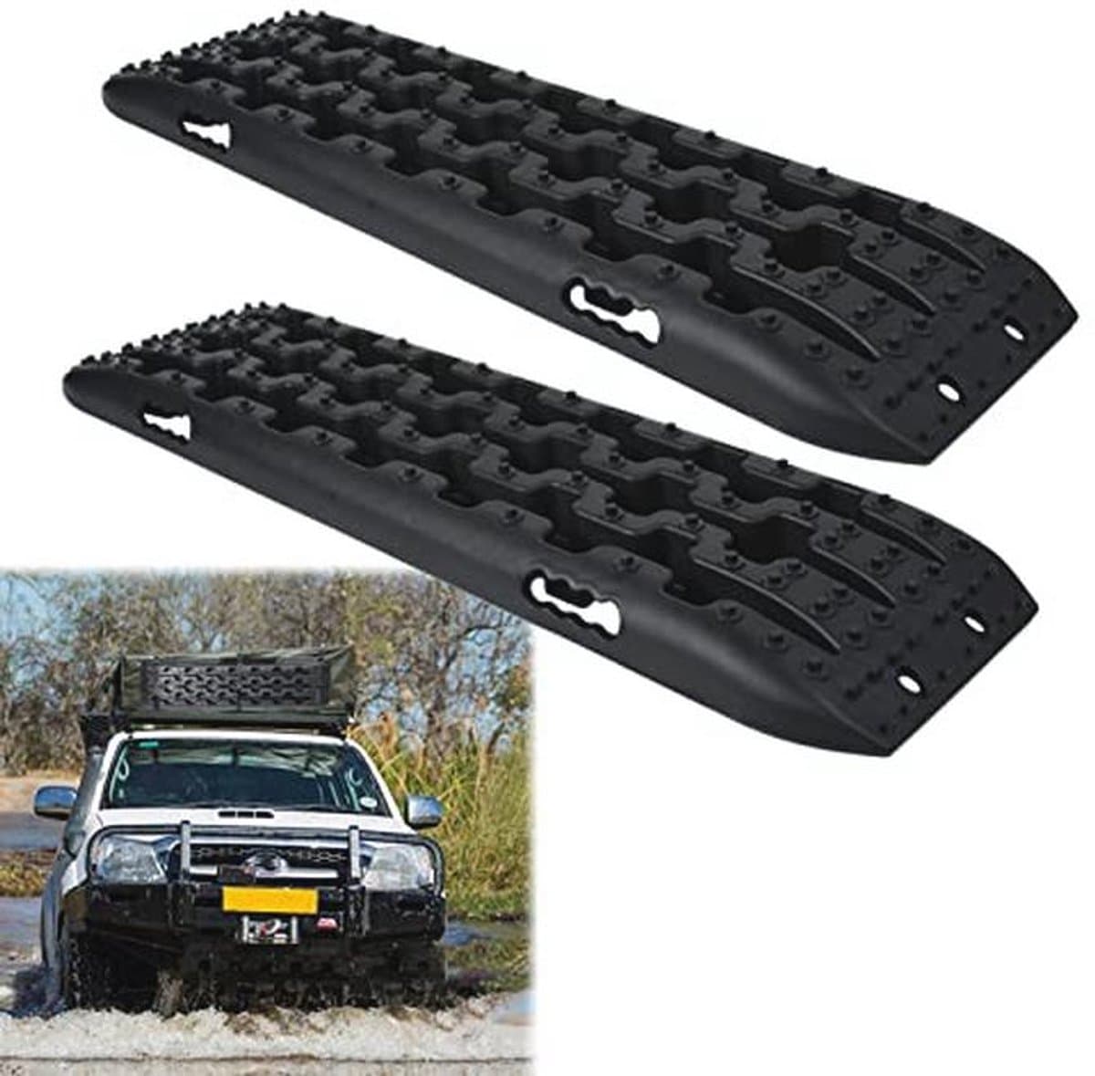 Starthulp tractiemat voor offroad situaties - 2 stuks - max. 10T belastbaarheid