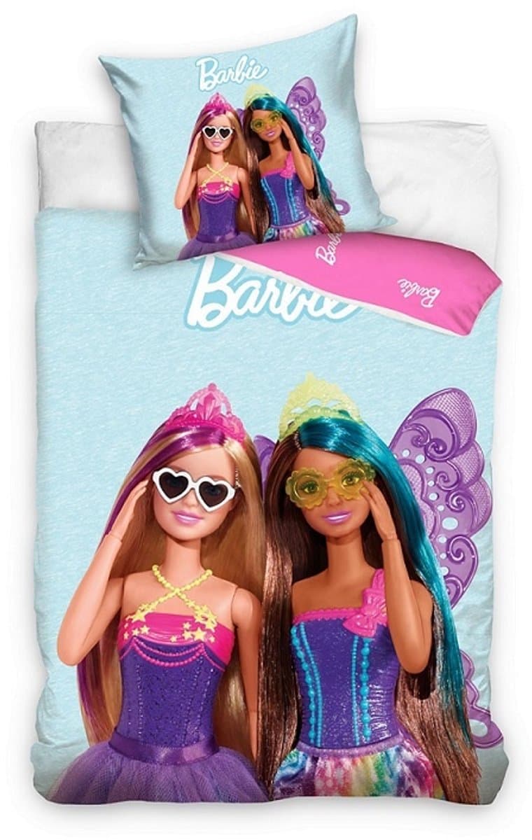 Barbie Dekbedovertrek, Smile - 140 x 200 + 60 x 70 cm - Katoen