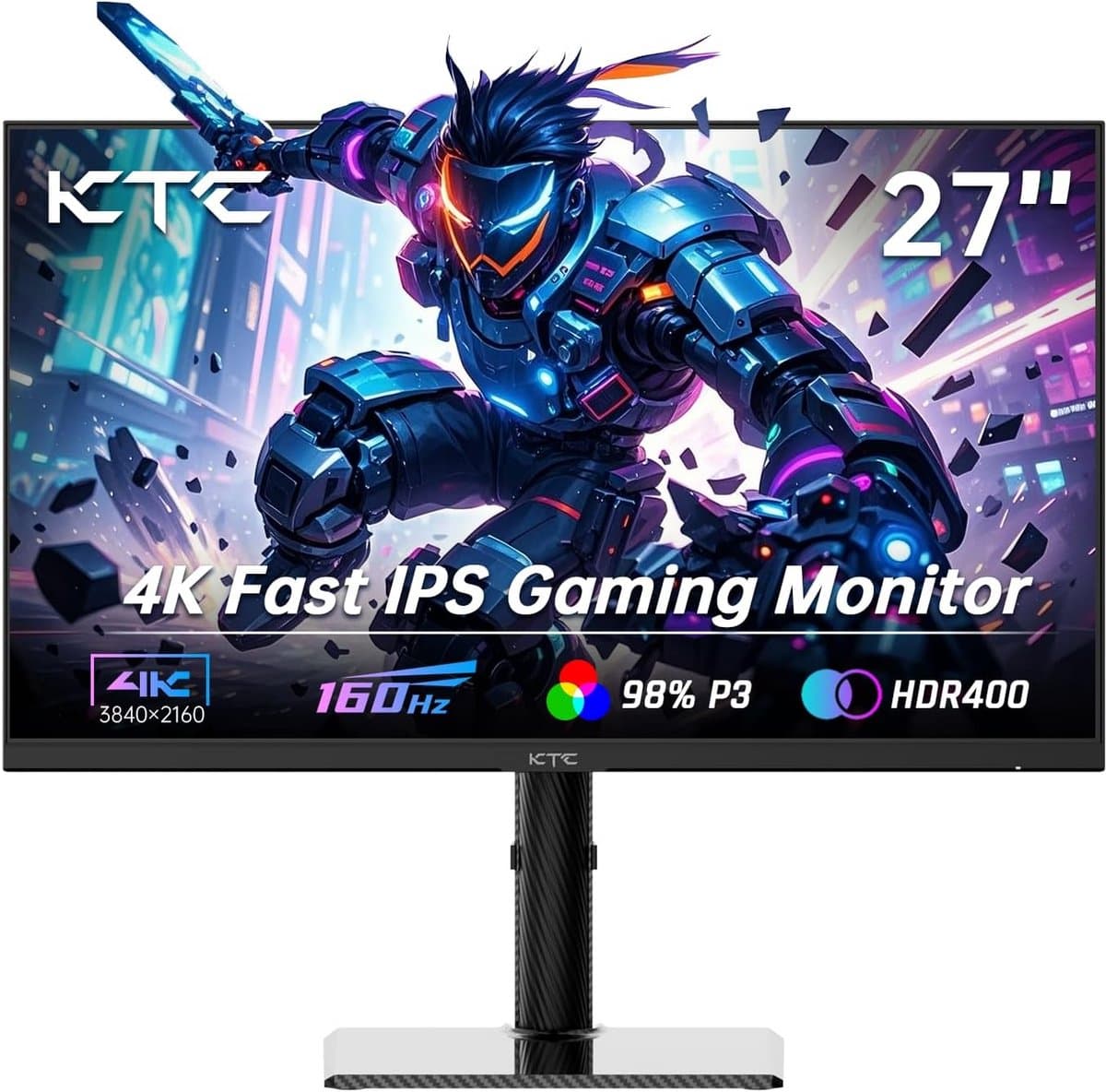 27 Inch 4K Monitor 160Hz - Snelle IPS 1ms, HDR400, Geschikt voor Gaming en Design