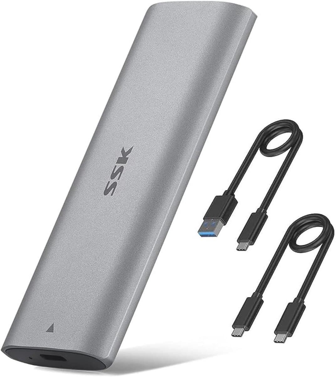 M.2 NVMe SSD-behuizing met 10 Gbps USB 3.2 Gen 2 - Aluminium extern opslagapparaat voor 2230/2242/2260/2280 SSD's