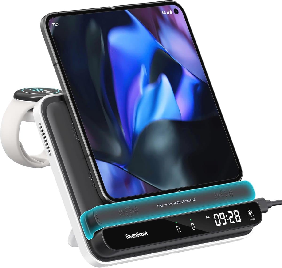 Draadloze Oplaadpad voor Pixel Telefoons en Smartwatches
