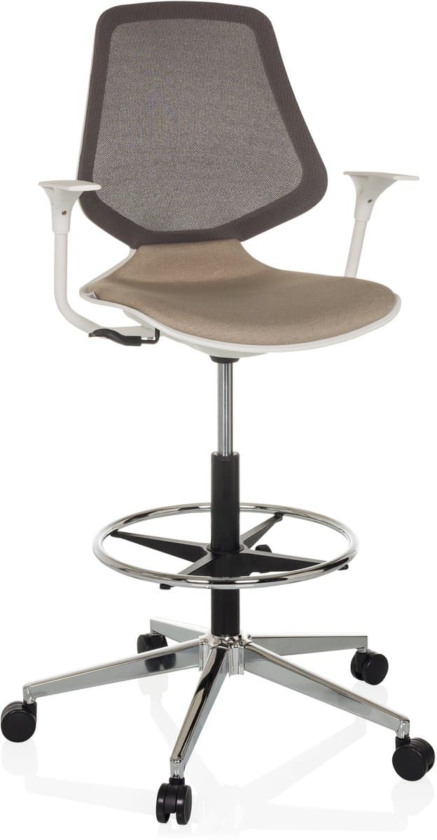 Werkstoel / baliestoel TOP WORK STYLE stof beige hjh OFFICE