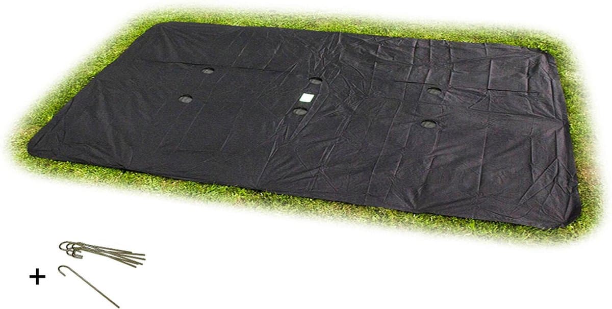 EXIT Groundlevel Trampoline Afdekhoes 275x458cm - Trampoline Beschermhoes - Weerbestendig - Rechthoekig - Afdekzeil