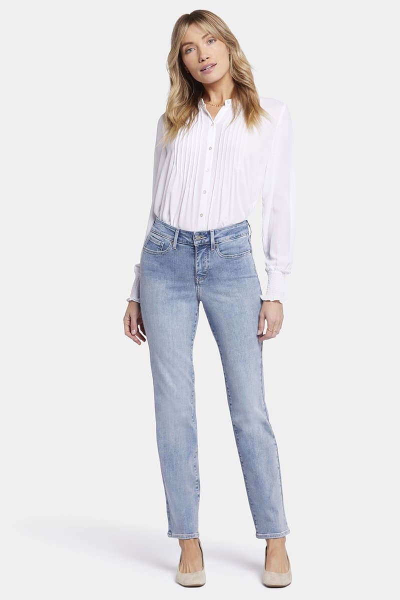 Ellison High Rise Straight Lichtblauw Premium Denim