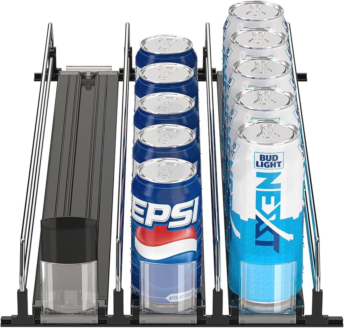 Verstelbare Automatische Blikdispenser voor Koelkast - Drankjes Organizer voor Keuken en Supermarkten