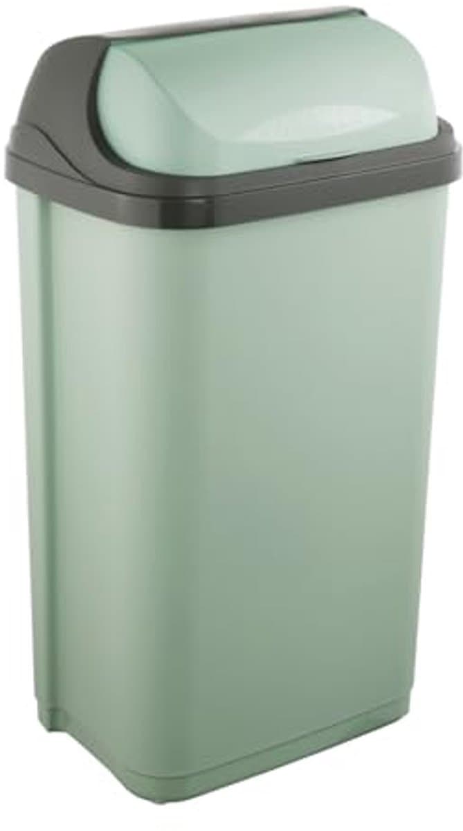 keeper afvalbak met roldeksel, 50 l, 39 x 29,5 x 67,5 cm, Rasmus, groen (Nordic Green)