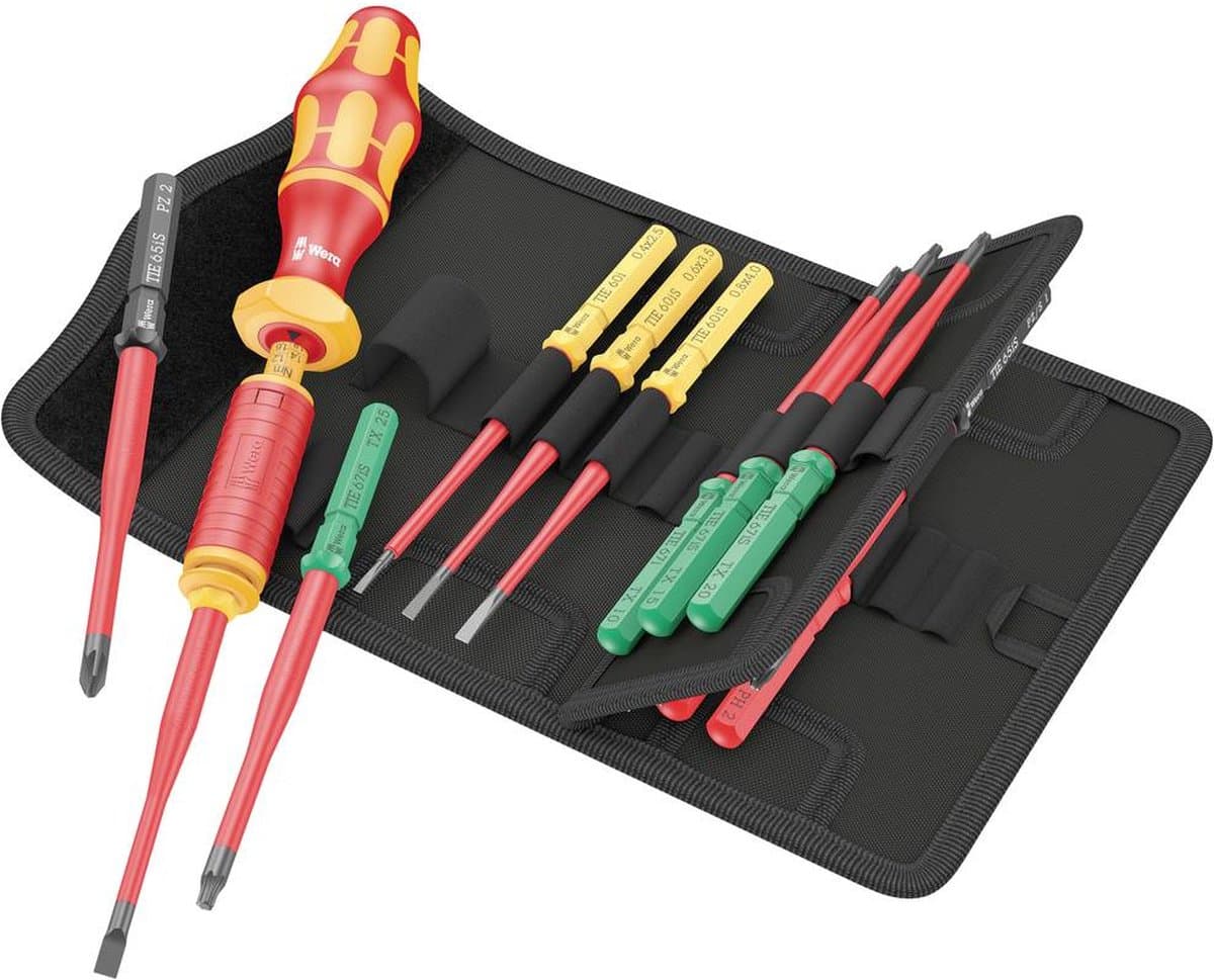 Wera Kraftform Kompakt VDE 15 Torque extra slim 1 Wisselklingset Elektronica