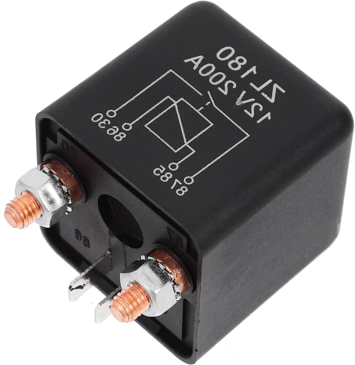 Startrelais Voertuigen - Stroomrelais Auto - Motor Starten - Krachtige Uitgang - 12 Volt - Zwart