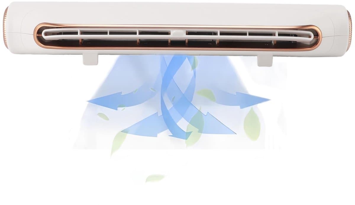OmGoods - Dailygoody - Monitor Clip-on Ventilator - USB Ventilator - 3 Snelheden - Wit - Verstelbare Windhoek - Perfect voor Bureau en Scherm - Compact Model