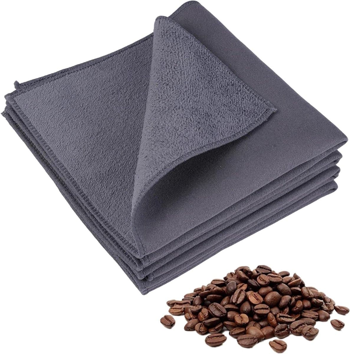 Barista Doeken - Koffie Schoonmaak - Apparatuur Reinigen - Extra Absorberend - 30 x 30 cm - Grijs